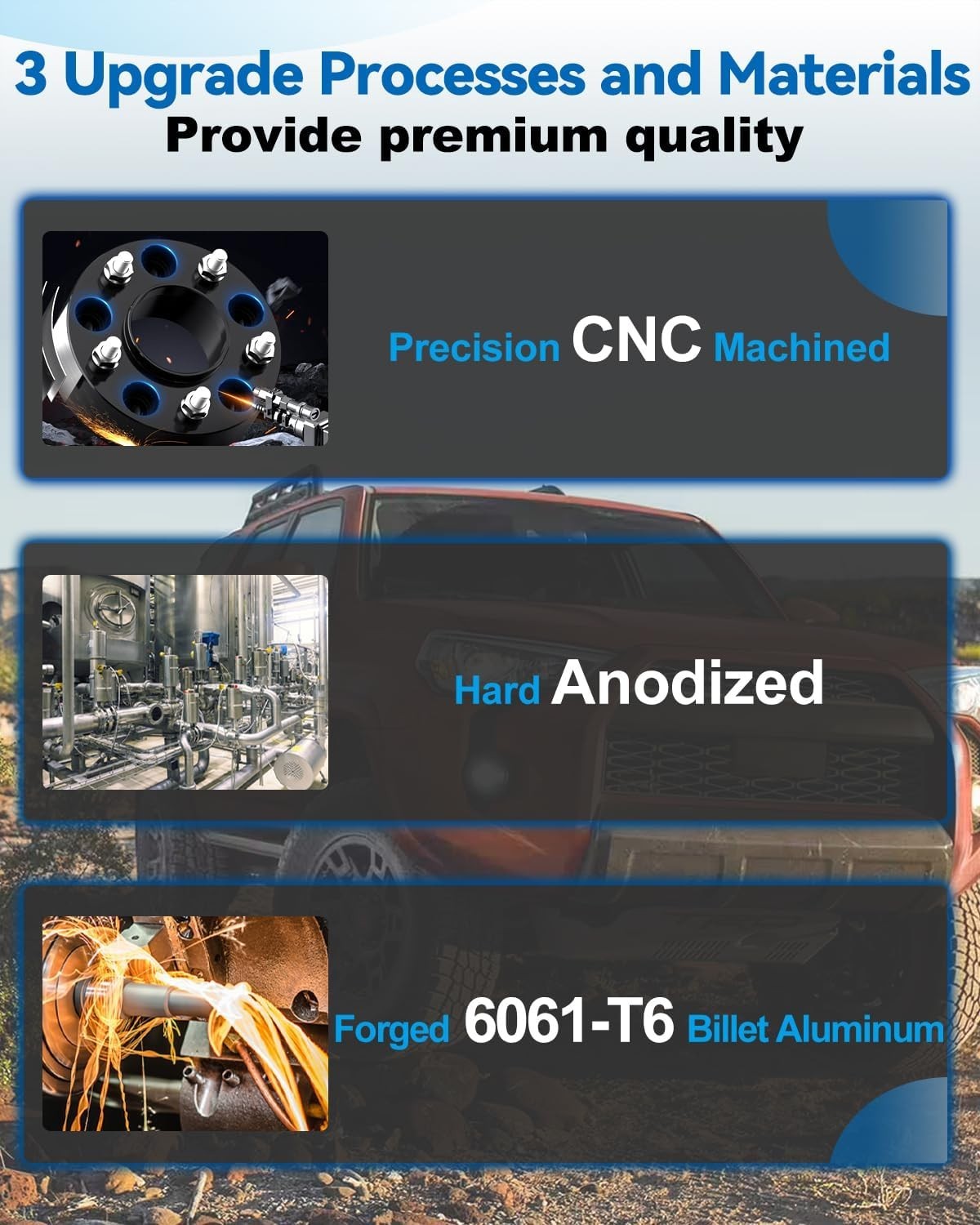 Precision CNC Machined 5×4.5 to 5×5 Wheel Adapters for Safe Fitment & Aesthetics