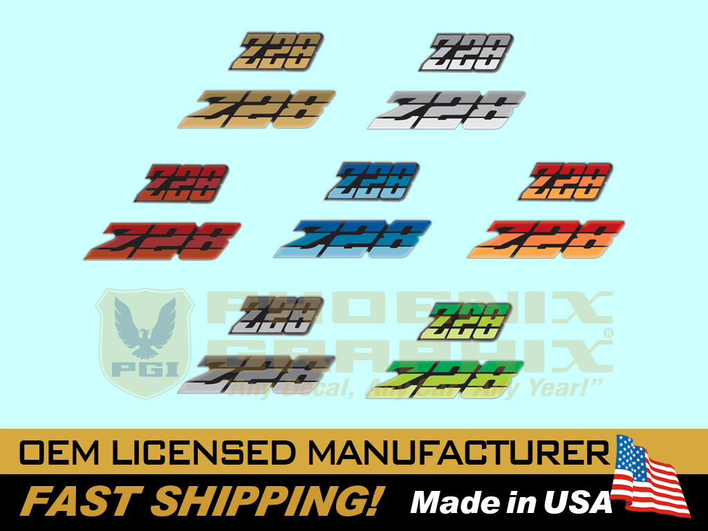 1980 1981 Chevrolet Camaro Z28 Stripes Decals Graphics 3-Color &/or EMBLEMS Kit