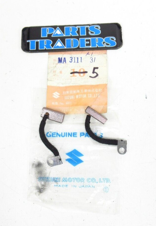 NOS Genuine Suzuki Generator Carbon Brush Set of 2 T10 M15 M15D M12 31631-01210