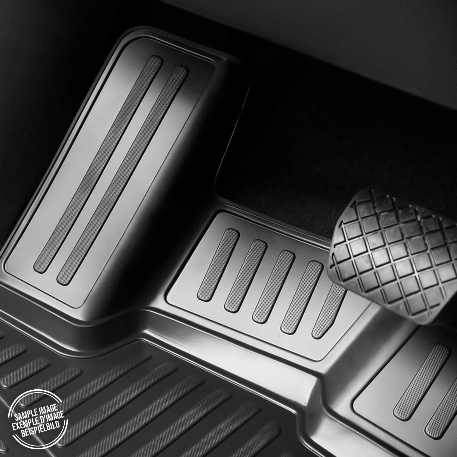OMAC Floor Mats Liner for Chevrolet Tahoe 2007-2014 Black TPE All-Weather 6 Pcs