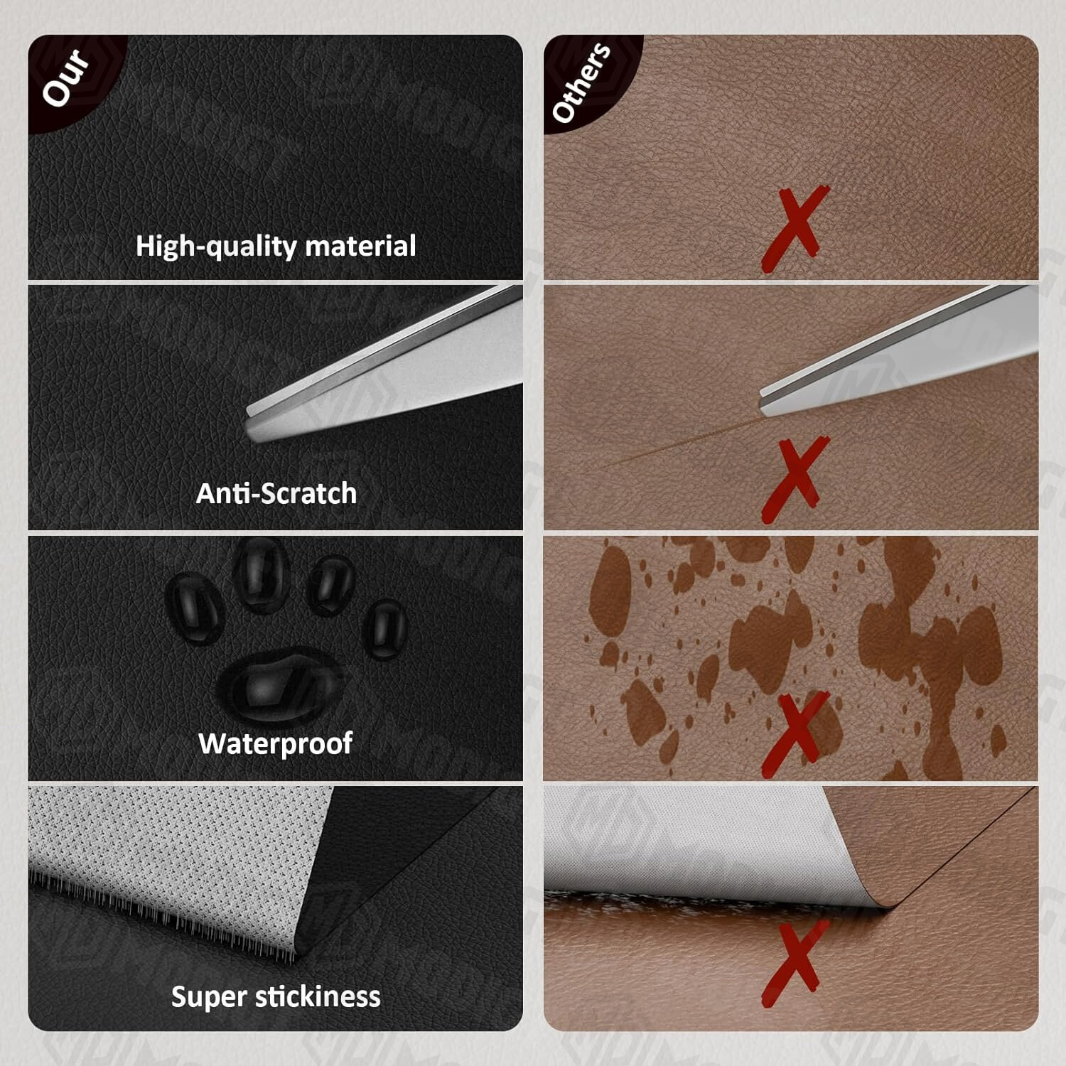 Leather Repair Tape Self-Adhesive Patch for Furniture Couch Car Seat Vinyl Chair