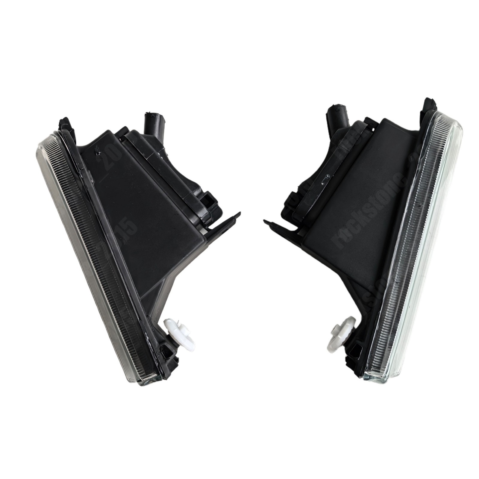 Pair Black Bumper Fog Light Lamp for 1995-2001 BMW 7 Series 740i E38 Glass Lens
