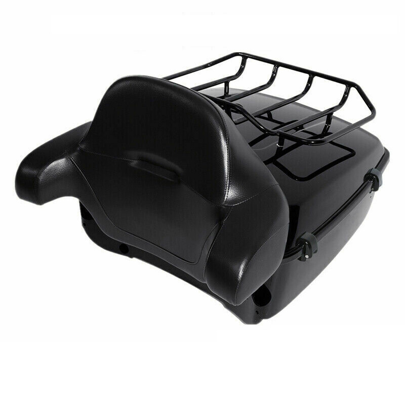 King Trunk Backrest Mount Rack & Plate Fit For Harley Touring 2014-2025 24