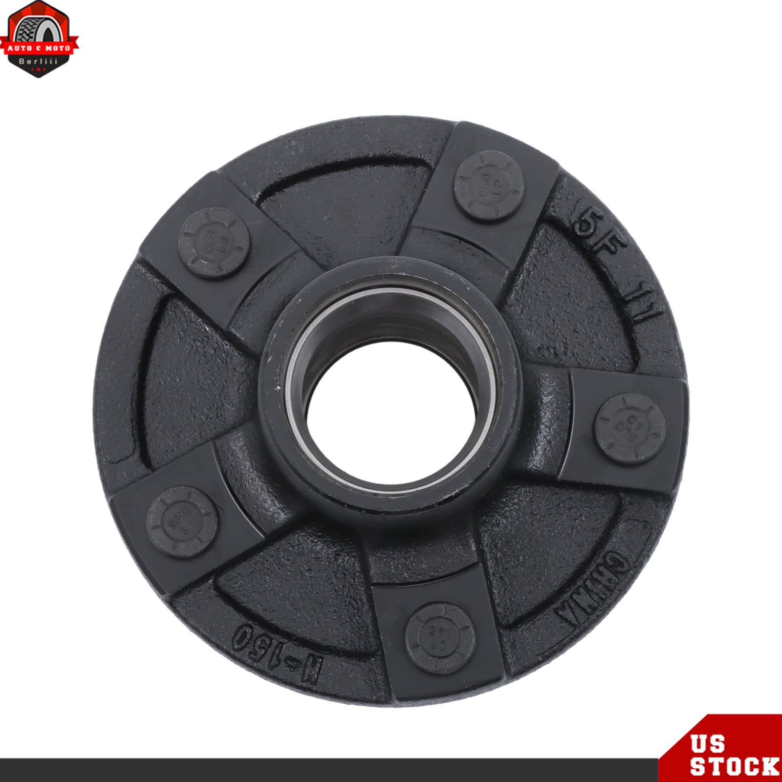 2 × Trailer Hub Kit 5 Lug 4.5″ For 2000lb 1″ or 1-1/16″ Spindle & L44643 Bearing