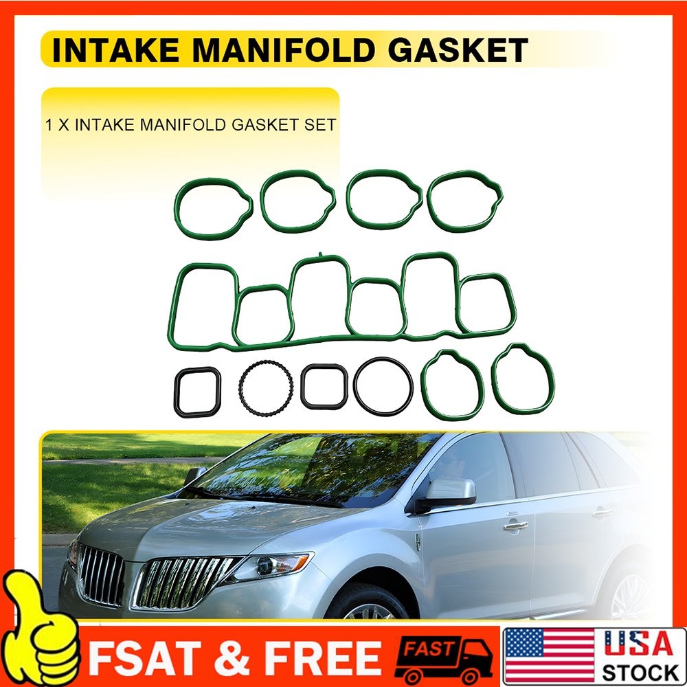Engine Intake Manifold Gasket Set Fits 2011-2015 Ford Edge Lincoln MKX 3.7L