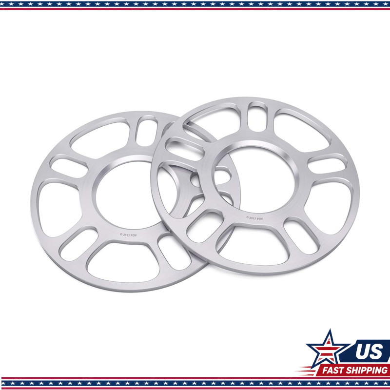 5mm Hubcentric Wheel Spacers 5×114.3, 60.1mm Bore, Silver 2pc, Flat No Lip, Toyo