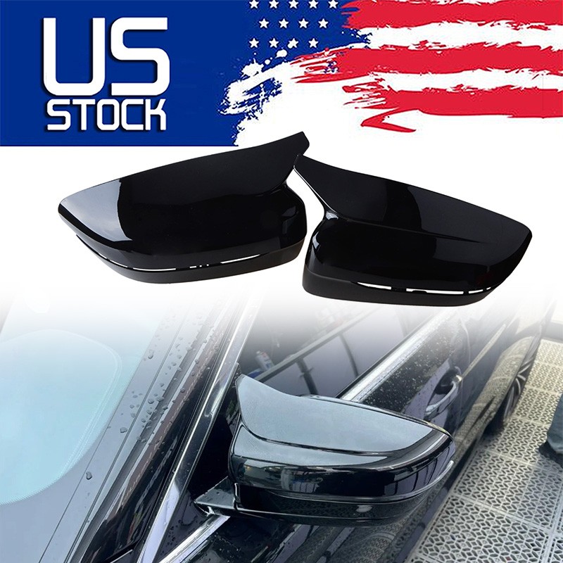 M Style Side Mirror Cover Caps For BMW 3 Series G20/G30 2019~2026 Glossy Black