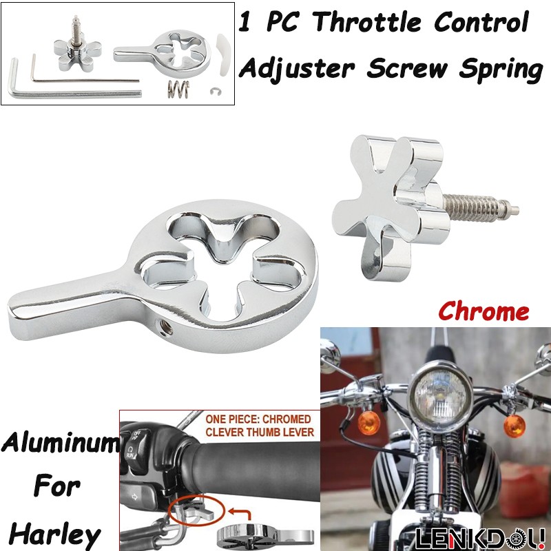 Chrome Throttle Control Adjuster Screw For Harley Dyna Softail Touring Sportster