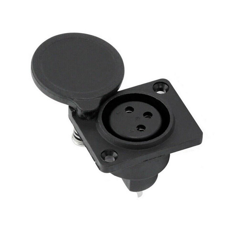 ABS 3-Pin XLR Female Chassis Panel Socket Connector For Audio Mobility Scooter