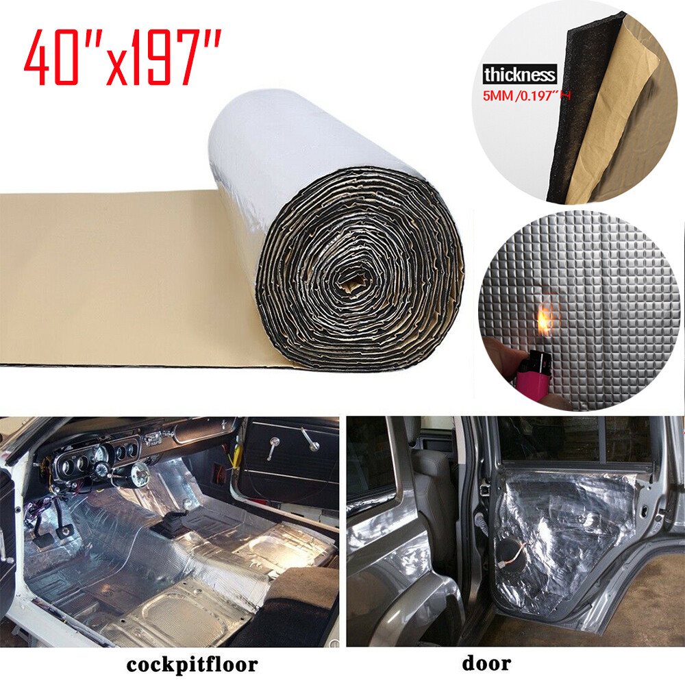 200″x 40″ Thermal Sound Deadener Car Heat Shield Insulation Noise Reduce Mat