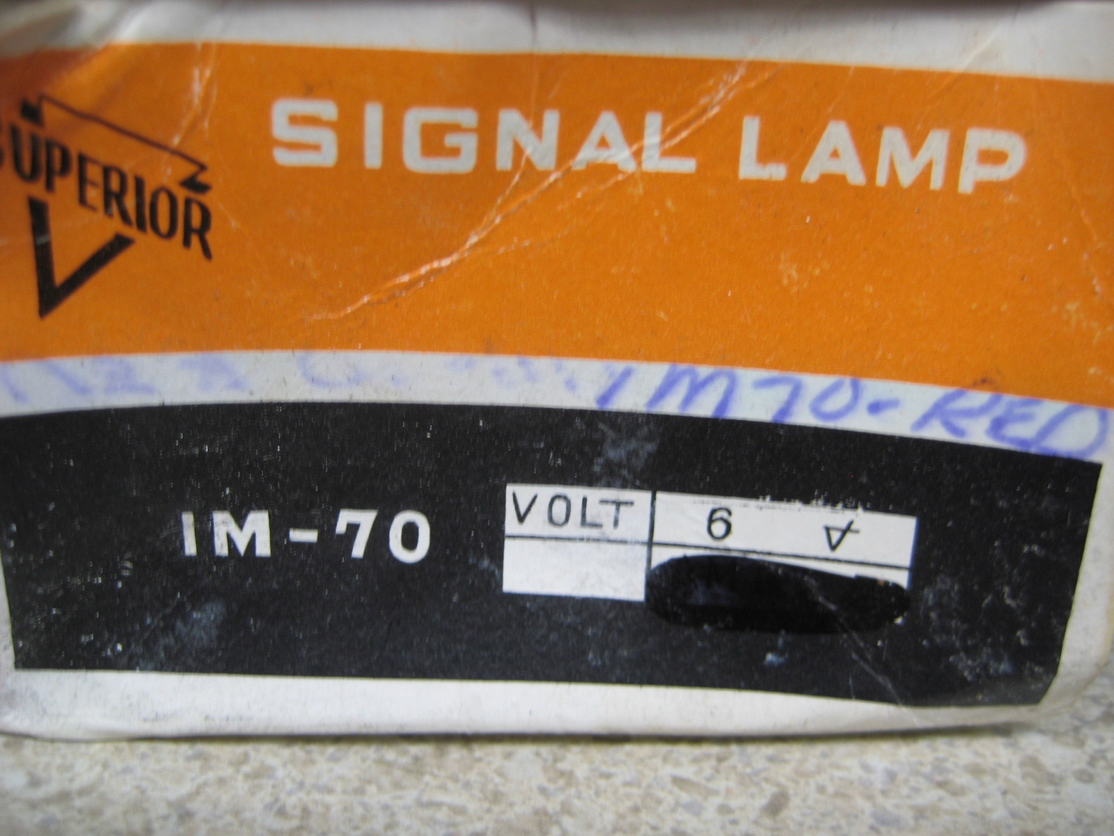 NOS Superior Dixie Distribution Signal Lamp 6v 1 Contact 1964-84 FL FLH IM70R6V