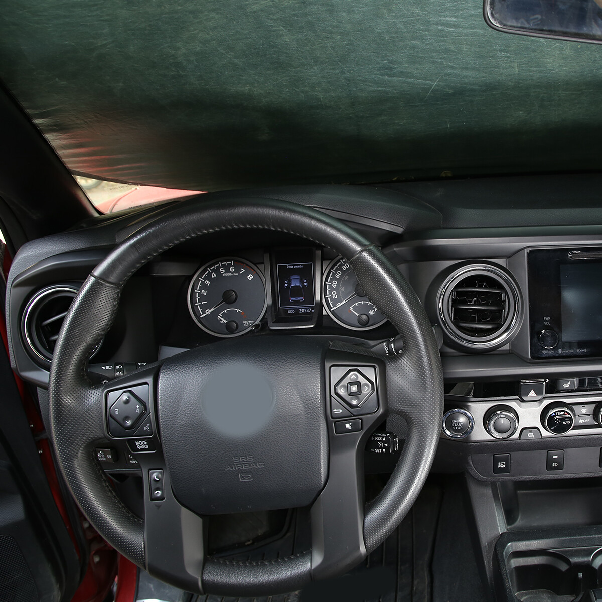 Matte Black Center Console Dashboard Panel Frame Trim For Toyota Tacoma 2016-22