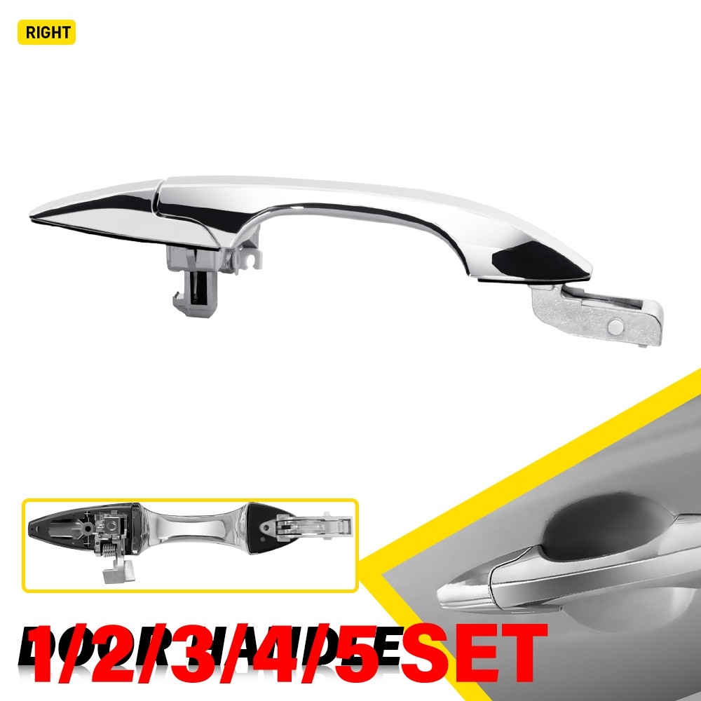 Exterior Outside Door Handle For 2007-2013 Acura MDX Passenger Chrome 1-5SET