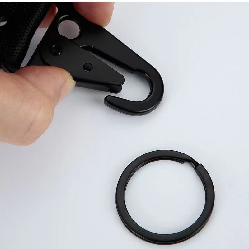 Keychain Metal Ring Hook Strap Lanyard Backpacks Black 2x For CFMOTO Racing