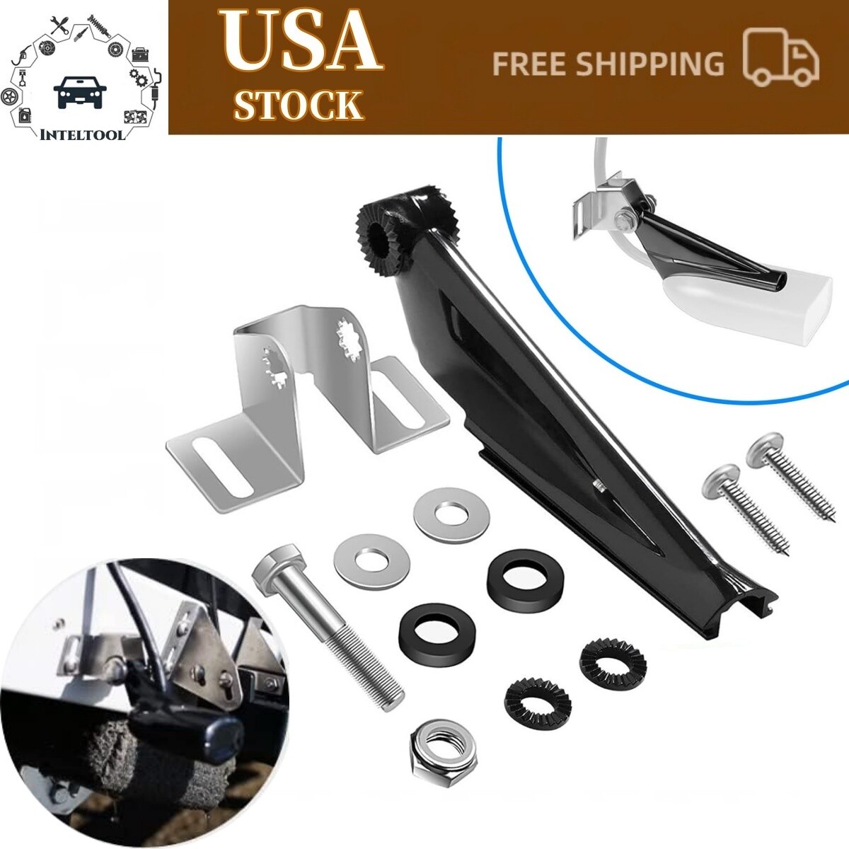 for 000-10262-001 Lowrance Skimmer Transducer Mount DSI Unit Transom Bracket Kit