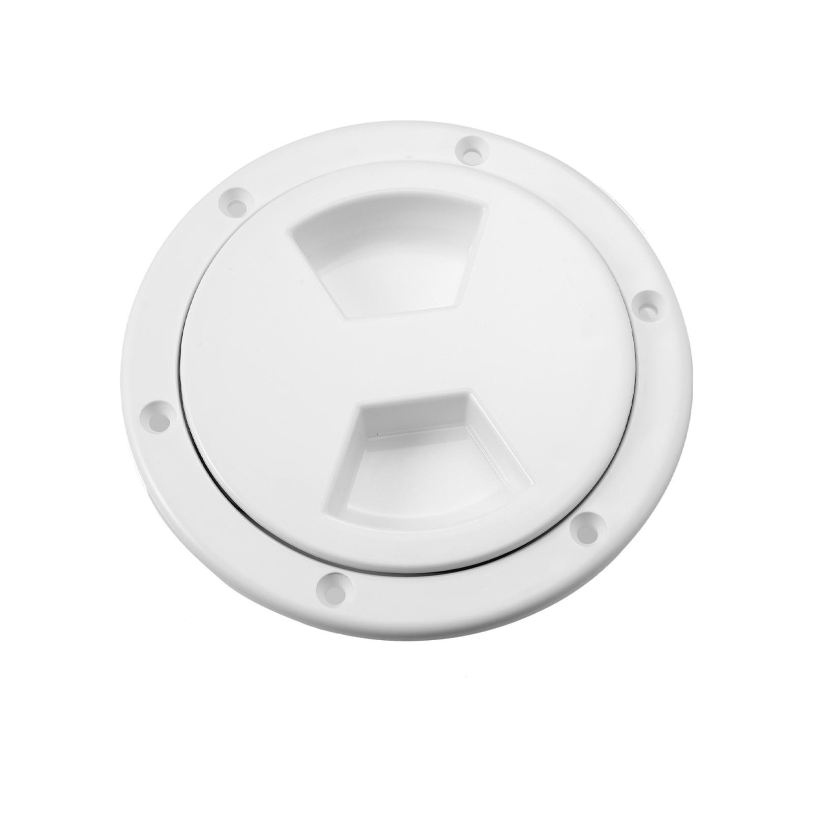 2pcs 4 Inch Boat Inspection Round Deck Plate Hatch Marine Inspection Hatch White