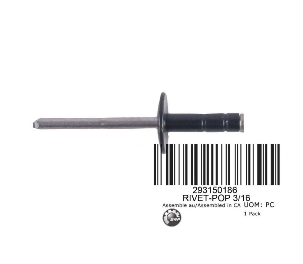 BRP Sea-Doo Pop Rivet 3/16 293150186 OEM PWC Fastener
