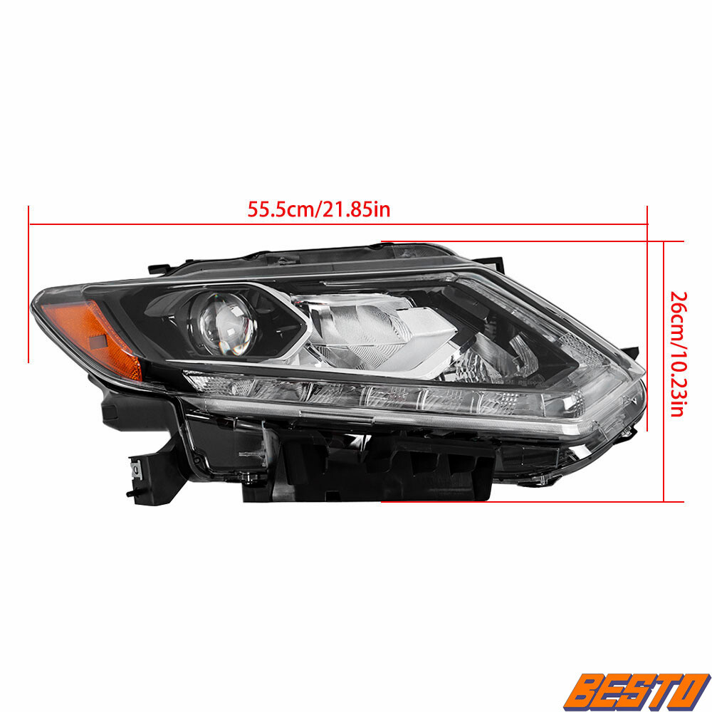 For 2014-2016 Nissan Rogue headlight Set Driver and Passenger Headlamps New LED