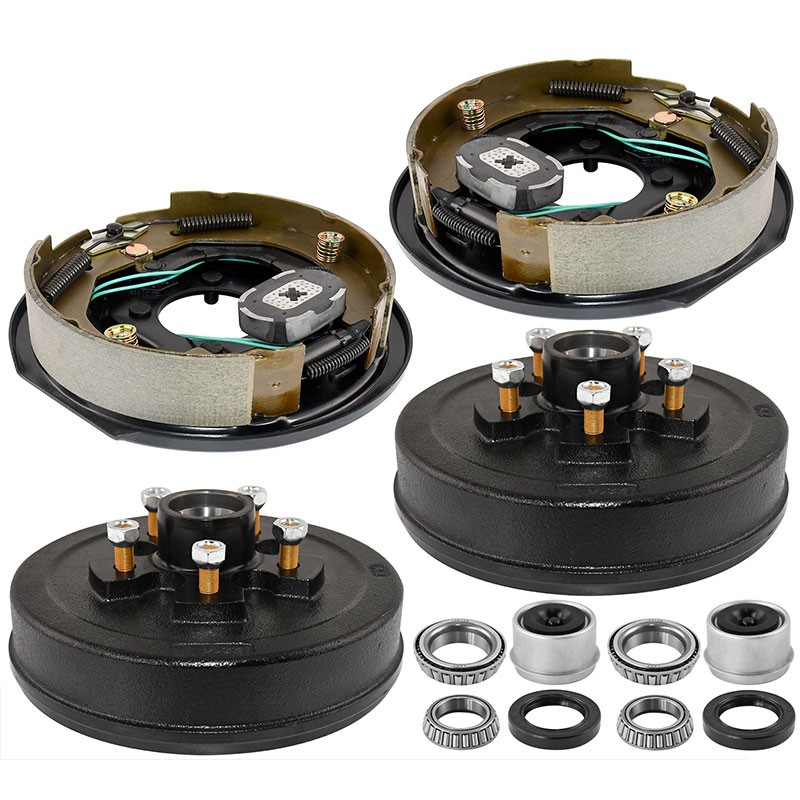 10″X2-1/4″ Electric Brakes With Trailer Hub Drum Kits 5 on 4.5 For 3500 Lbs Axle