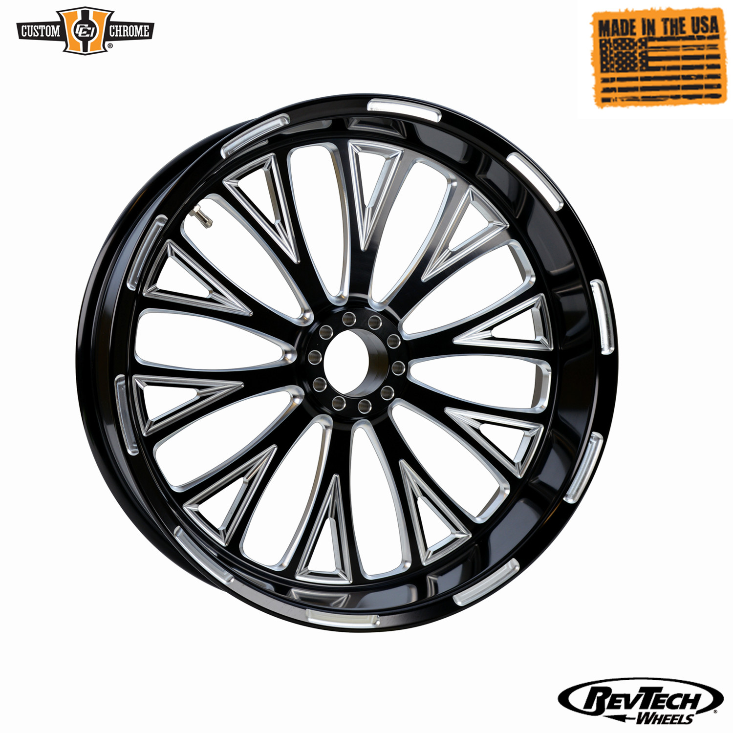 Black Custom Billet Wheel Rim FitsFor Harley Touring XL Softail Dyna RevTech
