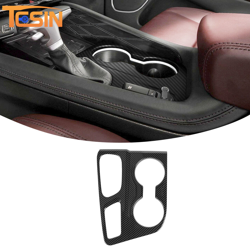Carbon Fiber Central Gear Shift Panel Cover Trim Frame For Dodge Durango 2021-24