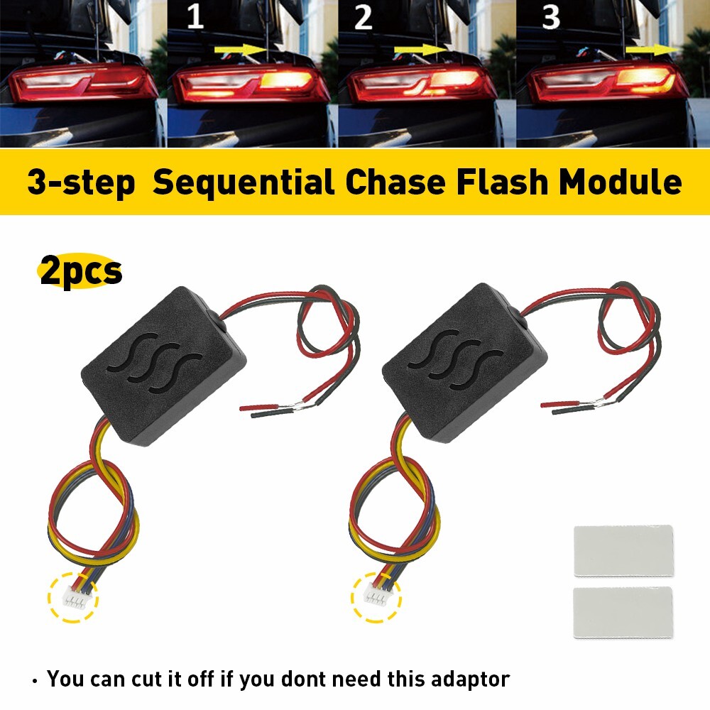 Universal Module Boxes w/3 Step Sequential Chase Flash Fits Turn Signal Light