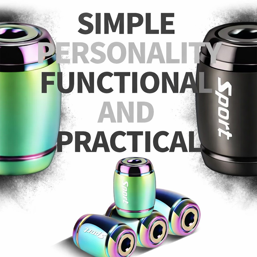 4PCS Universal Barrel Style Car Wheel Tire Valve Stem Caps Cover Anti-Theft