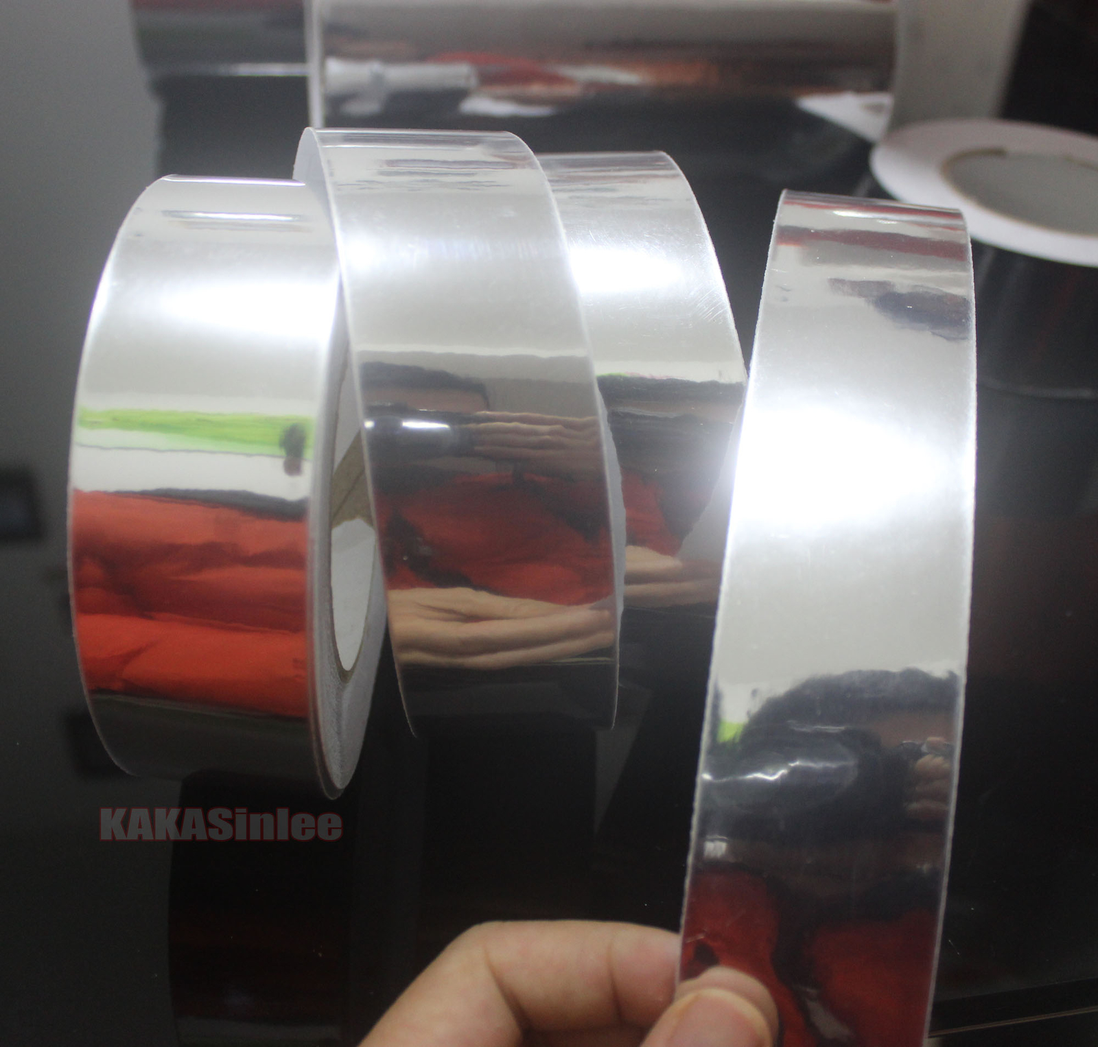 Multi-function Adhesive Glossy Silver Mirror Chrome Vinyl Tape Wrap Sticker – CF