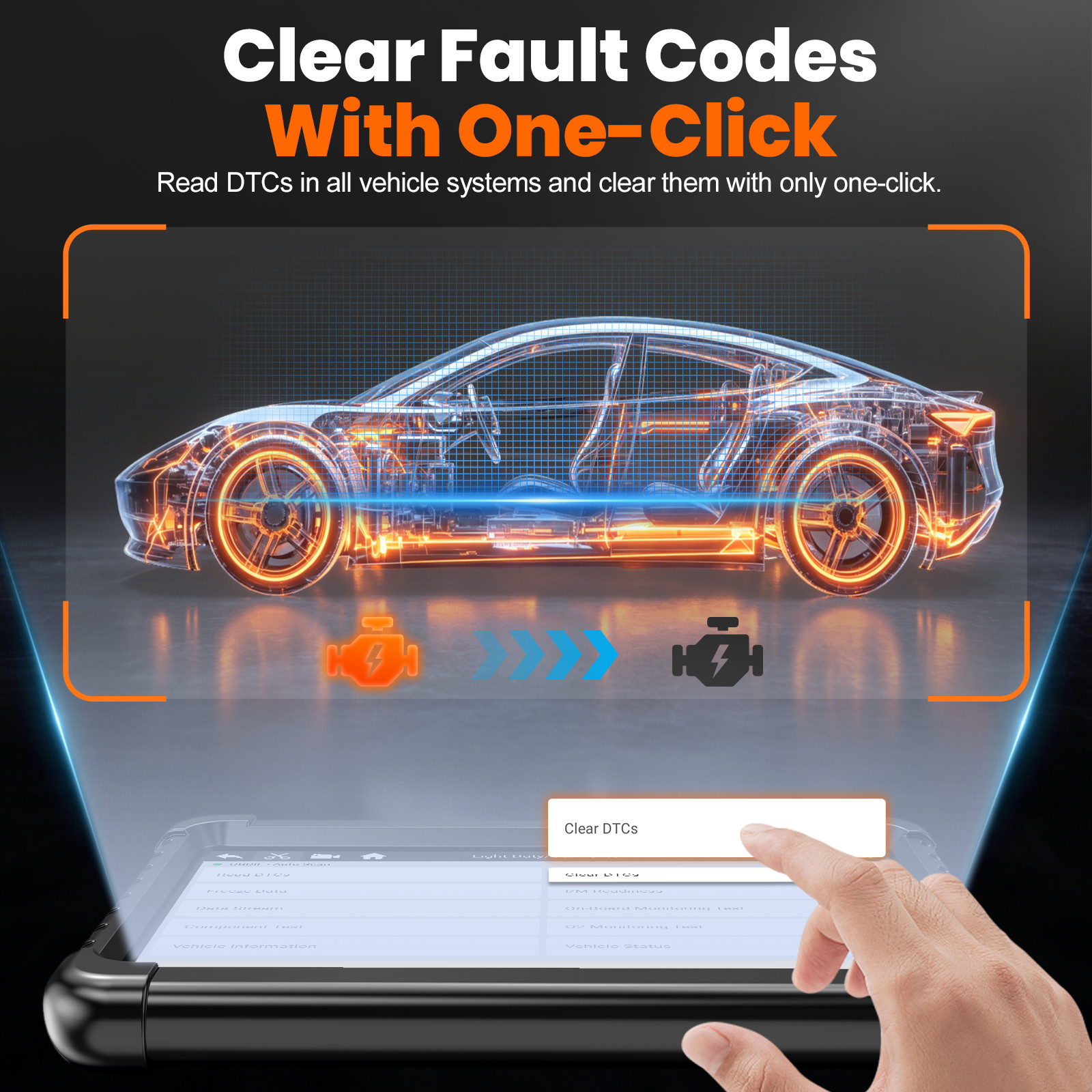 Automotive Bi-Directional Bluetooth OBD2 Scanner Diagnostic Scan Tool ECU Coding