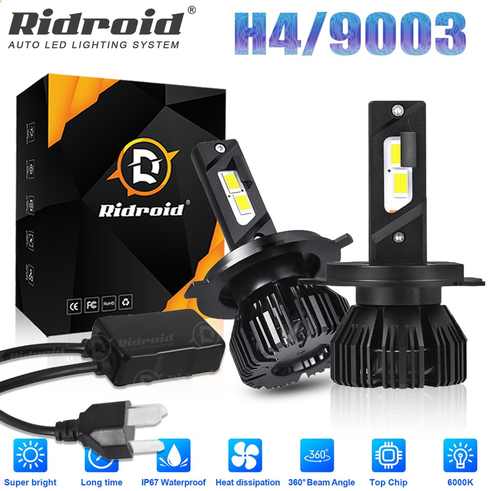 CANBUS H4 LED Headlight Super Bright Bulbs Kit 24000LM High/Low Beam 6500K White