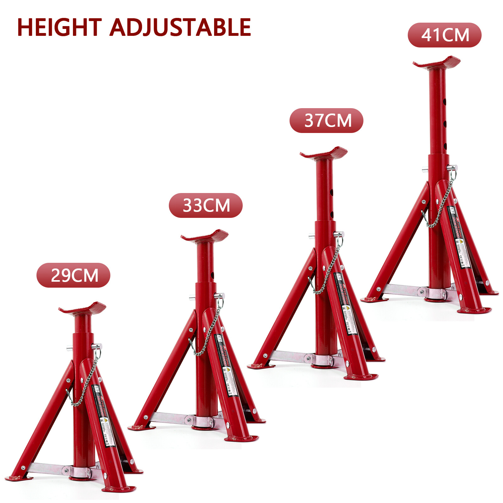 PAIR 6000lbs Folding Secure Lock Car Truck Axle Jack Stands Lifting Auto 3 Ton E