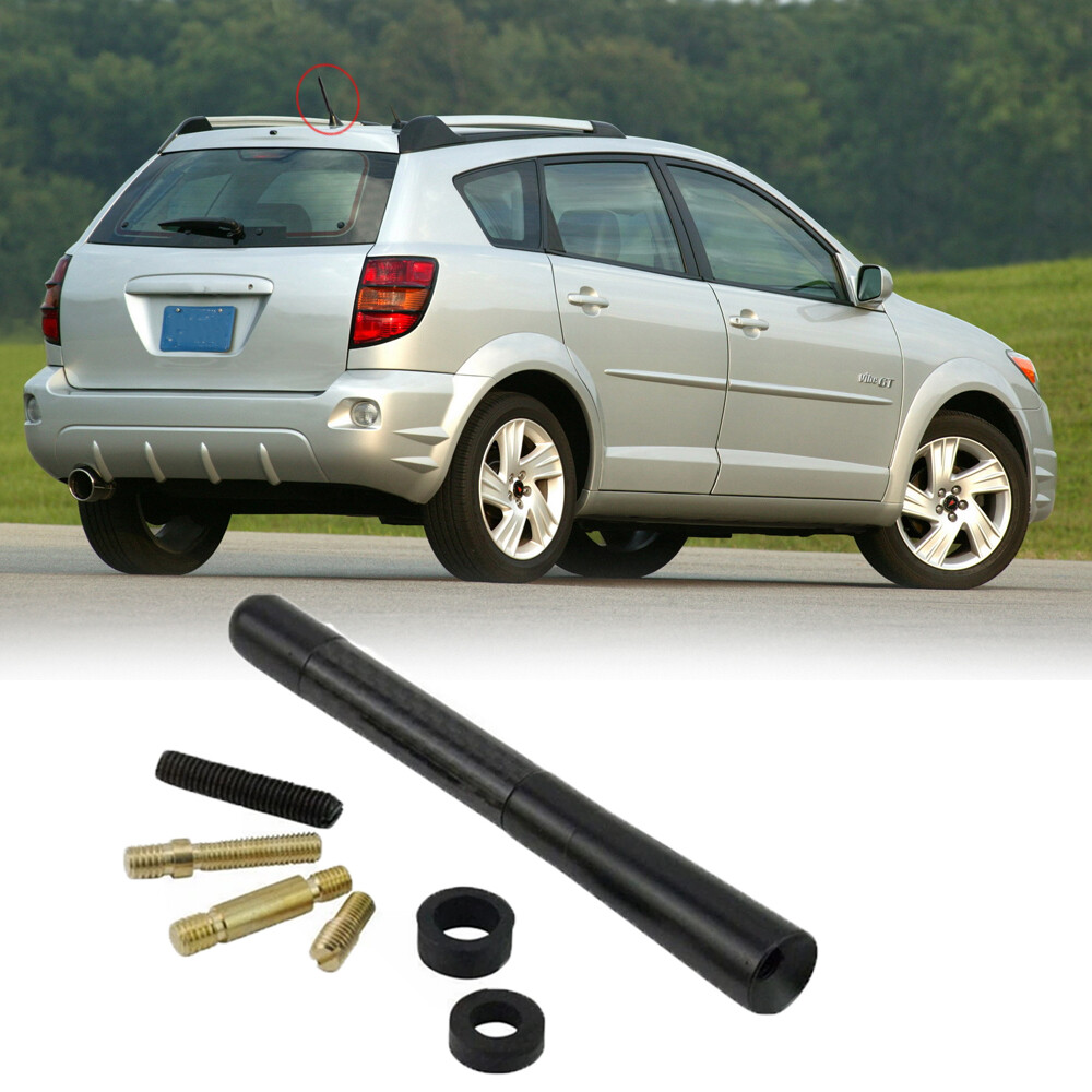 4.7″ Short Antenna Carbon Style Radio AM/FM w/ Screws For Pontiac Vibe 2003-2014