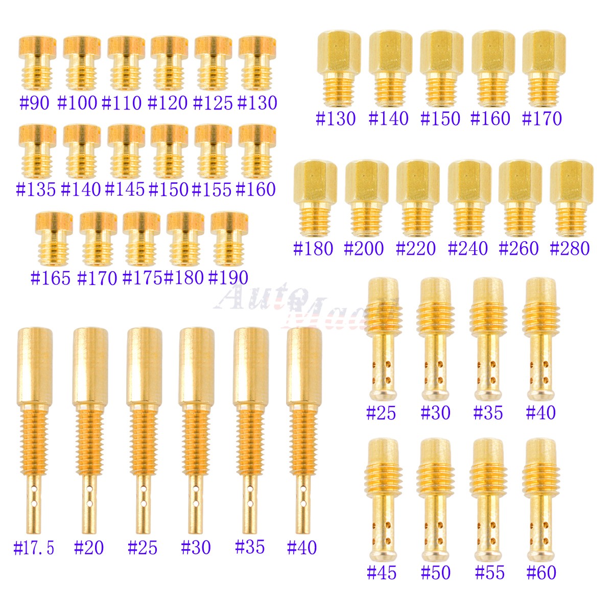 42pcs Carburetor Main Pilot Slow Jet for Mikuni VM30 VM32 VM34 VM36 VM38 VM44