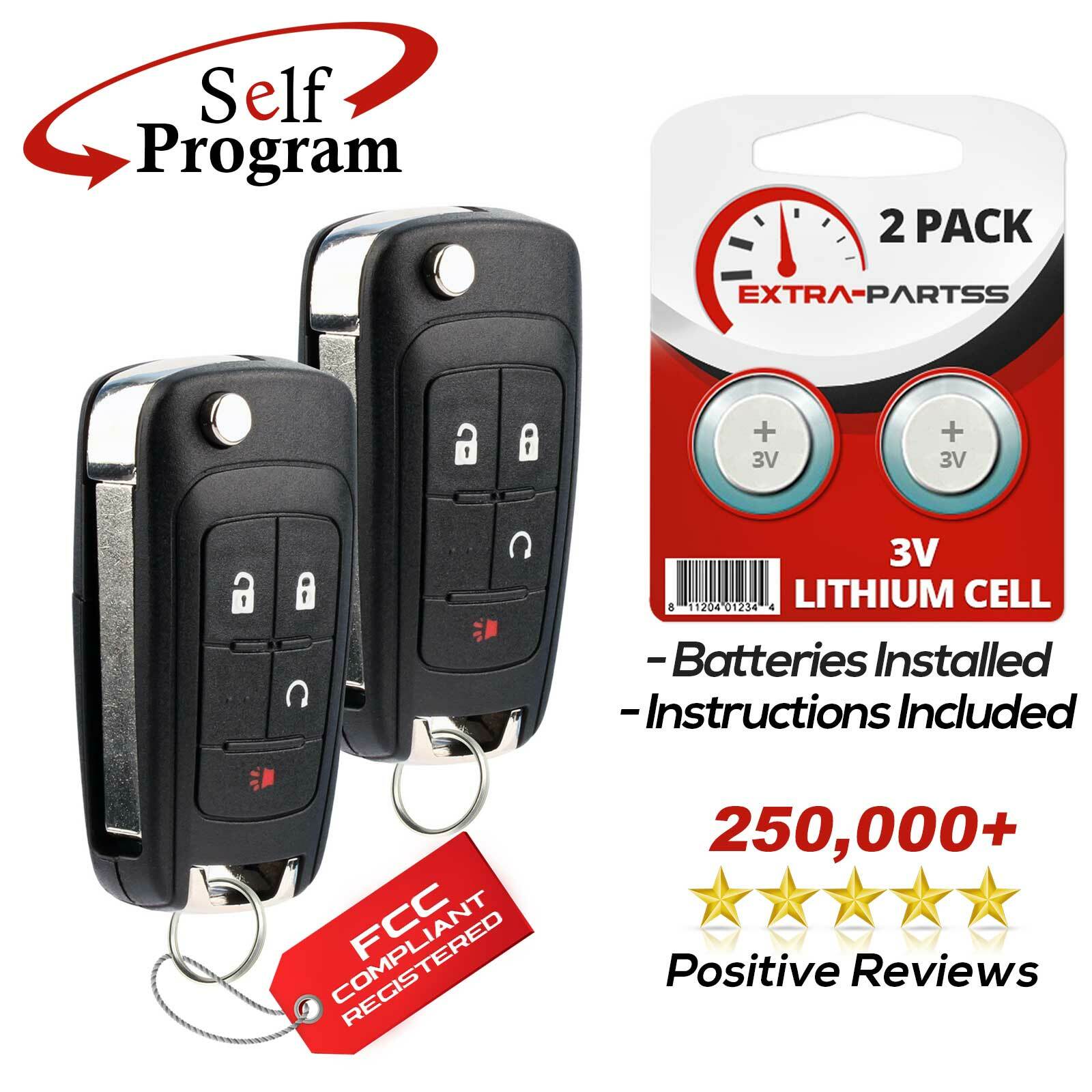 2 For 2012 2013 2014 2015 2016 2017 Chevrolet Sonic Flip Key Remote Fob