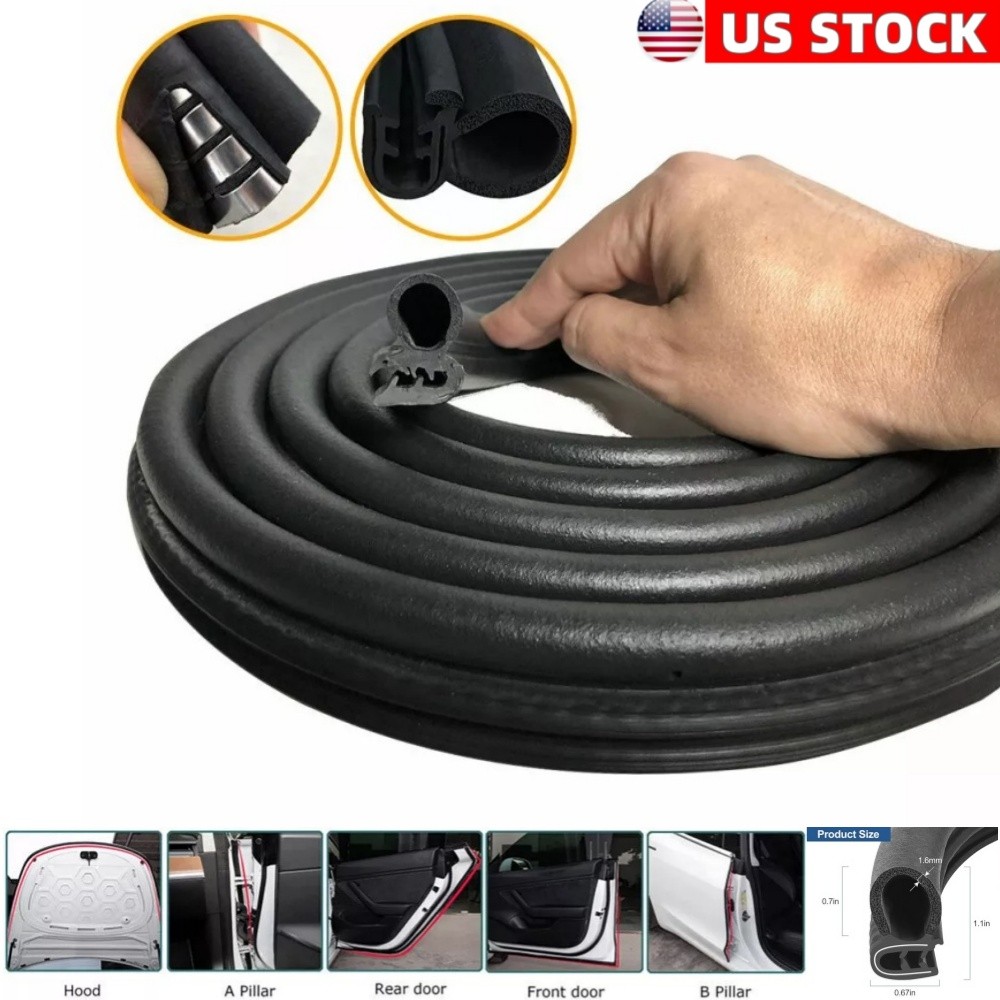 Universal Car Rubber Seal Strip Door Window Trunk Hood Edge Trim Weatherstrip