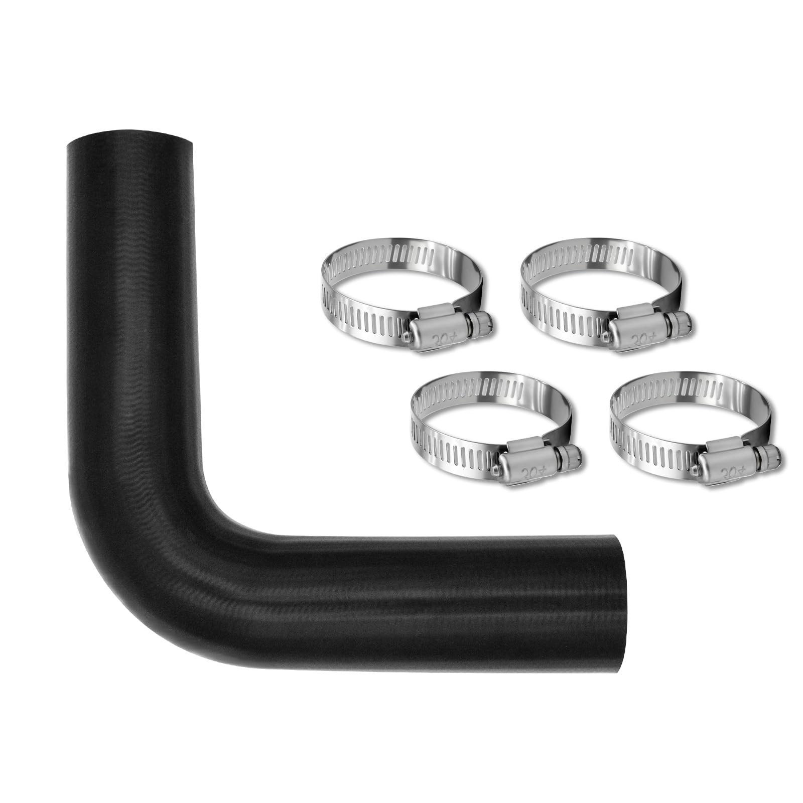 1 3/8 inch Fuel Filler Neck Hose With 4 Clamps, 15 7/8″ 1.375″ ID, Black