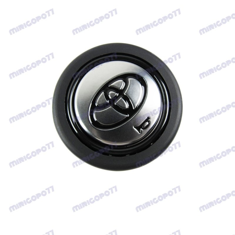 Racing Steering Wheel Horn Button Black / Silver For TOYOTA TRD RAID NRG Hub
