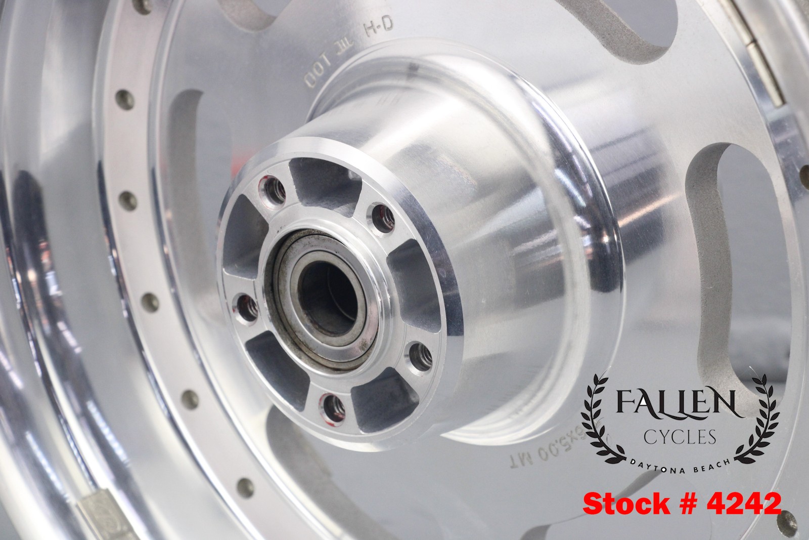 2013 Harley Dyna Fat Bob 16″ x 5.00″ Rear Wheel Rim POLISHED SLOTTED 25mm #4242
