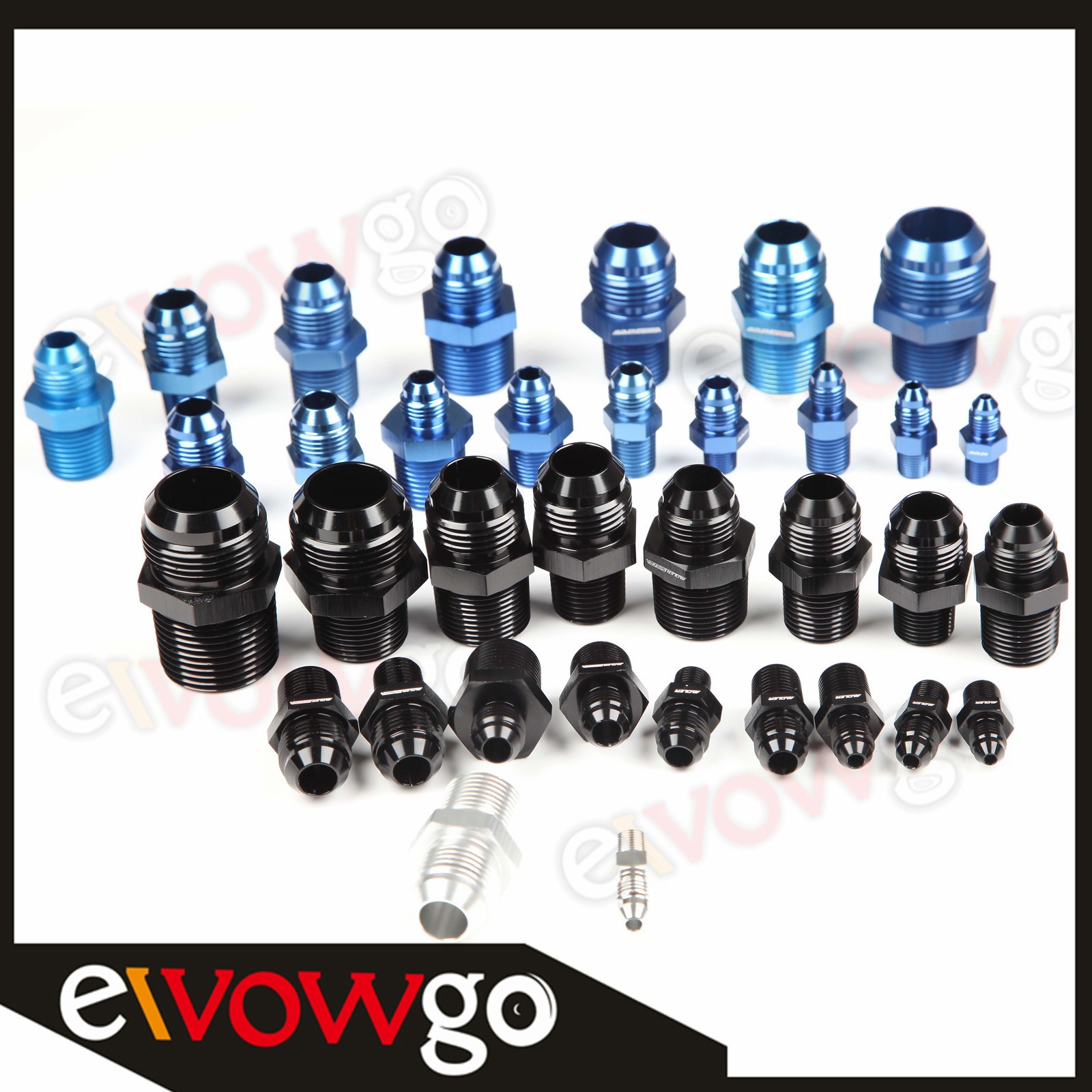 AN3/4/6/8/10/12 To 1/8 1/4 3/8 1/2 3/4 1″ NPT Straight Adapter Pipe Fitting