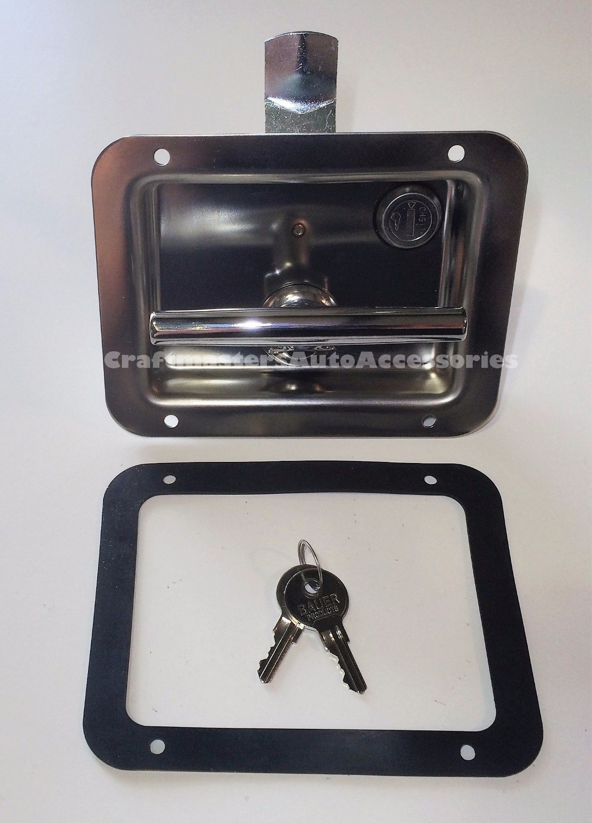 Commercial contractor truck cap Stainless Steel folding T-handle w Lock # 711C