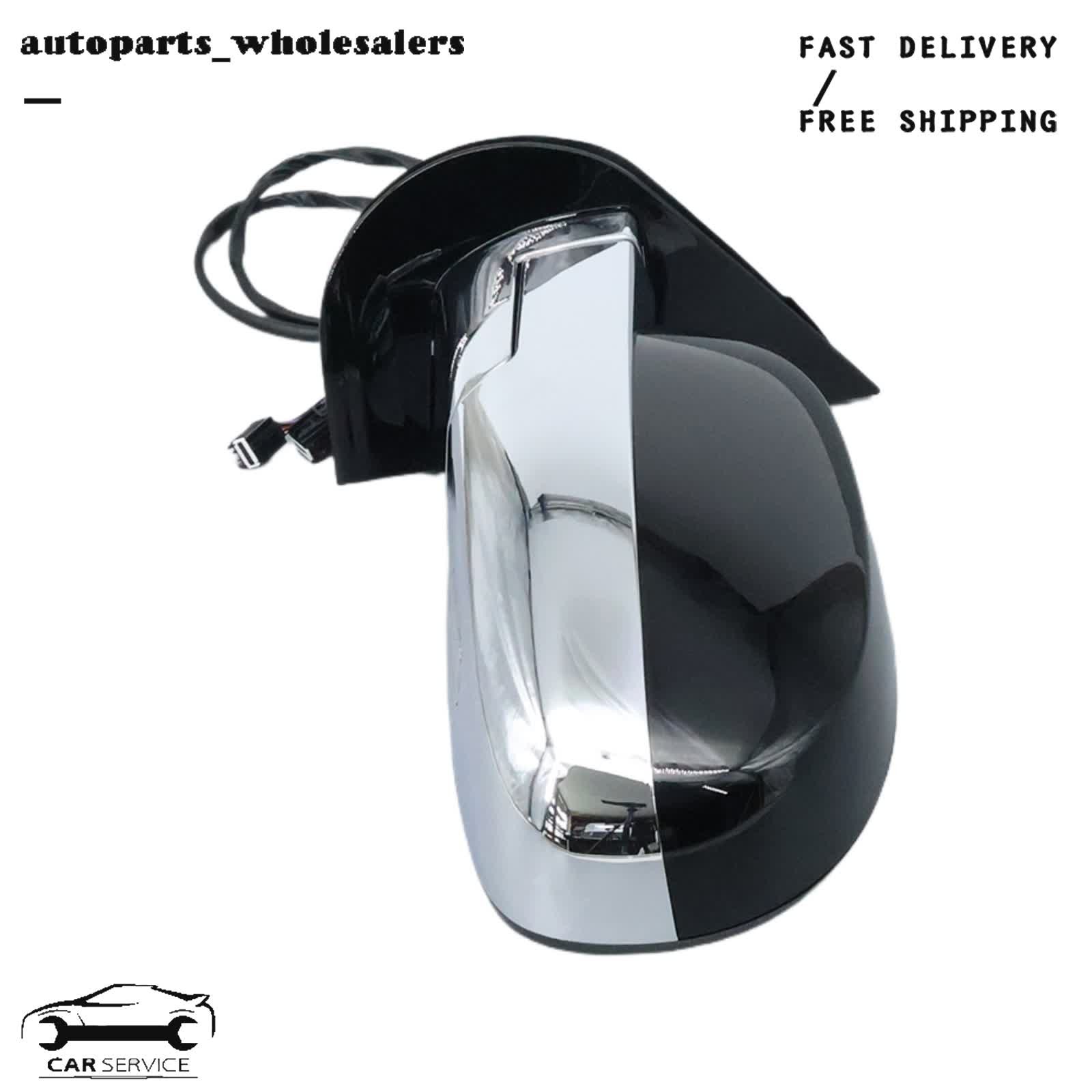 LH Mirror Power Heated Power Folding Turn Signal Fit For 07-14 Cadillac Escalade
