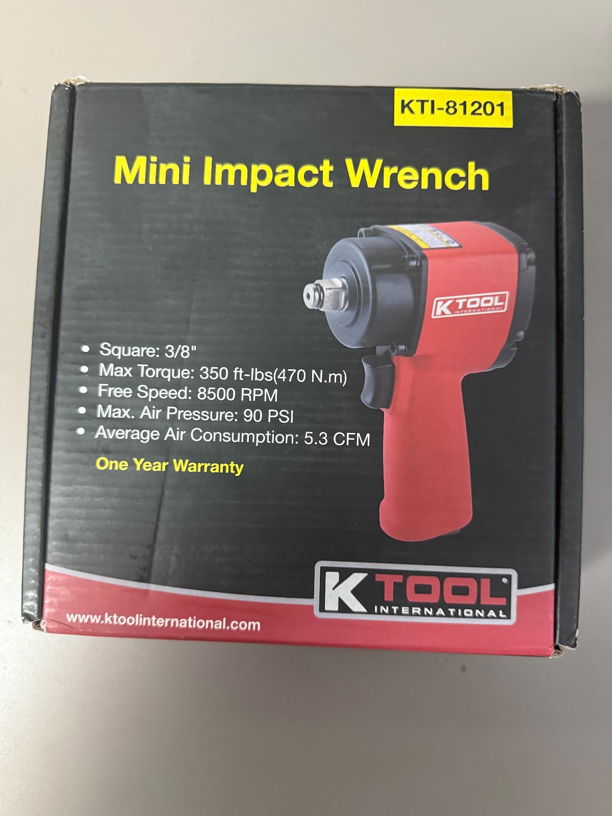KTool International KTI-81201 3/8″ Mini Impact Wrench