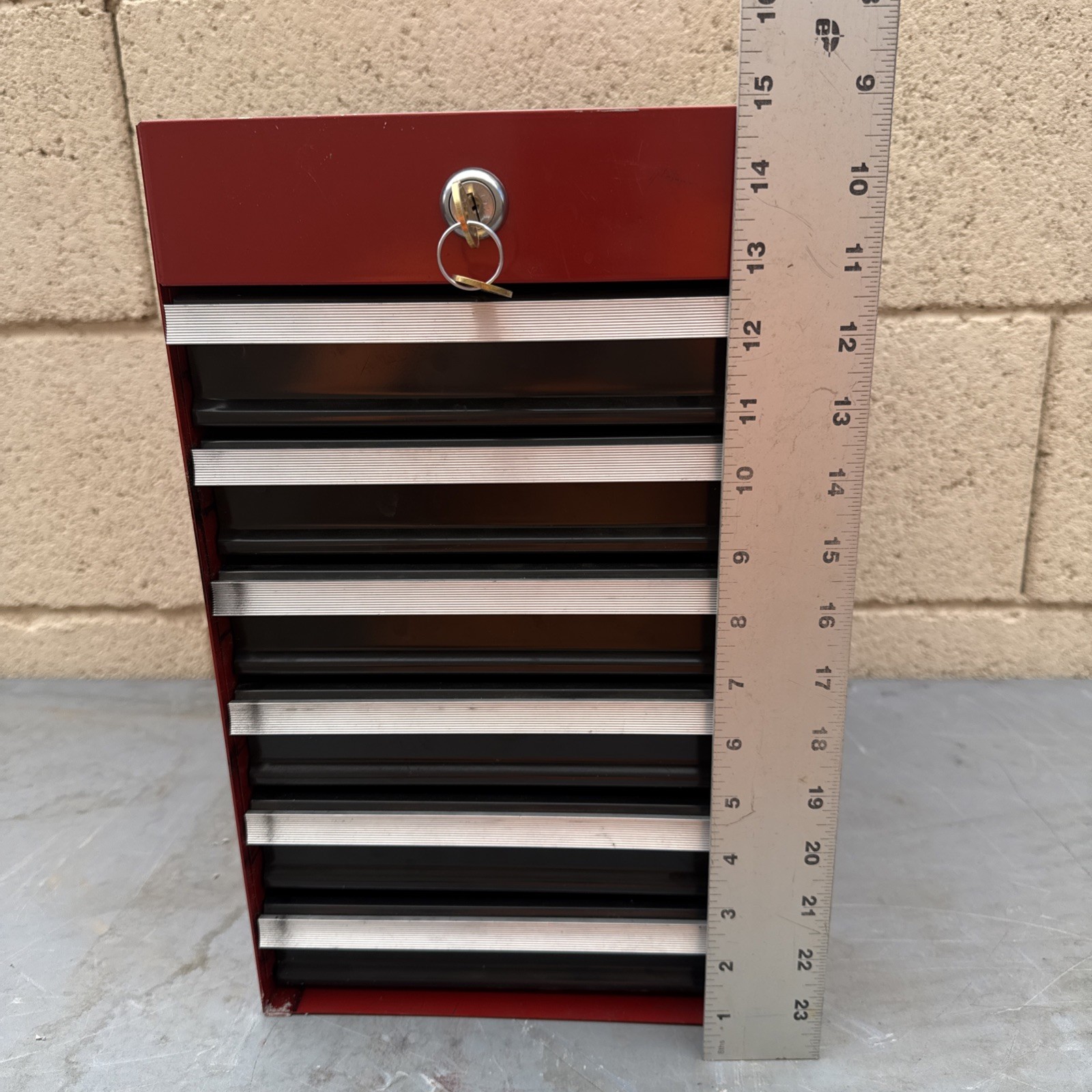 Craftsman USA Red 6 Drawer 15x12x9 Tool Caddy Side Hanging Tool Box Chest 65203