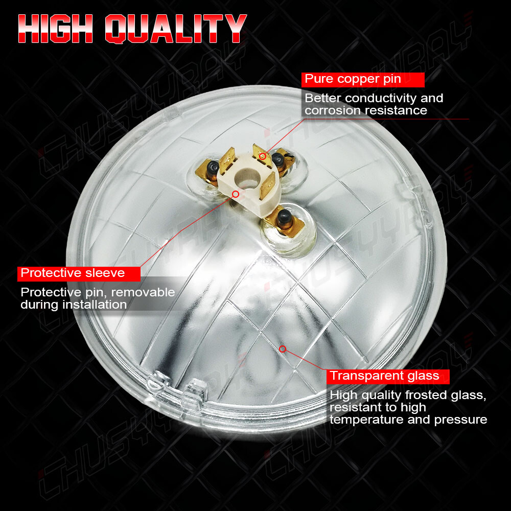 5-3/4 Stock H4 Halogen Light Bulbs Headlight Super White 100/130W Headlamp 4PCS