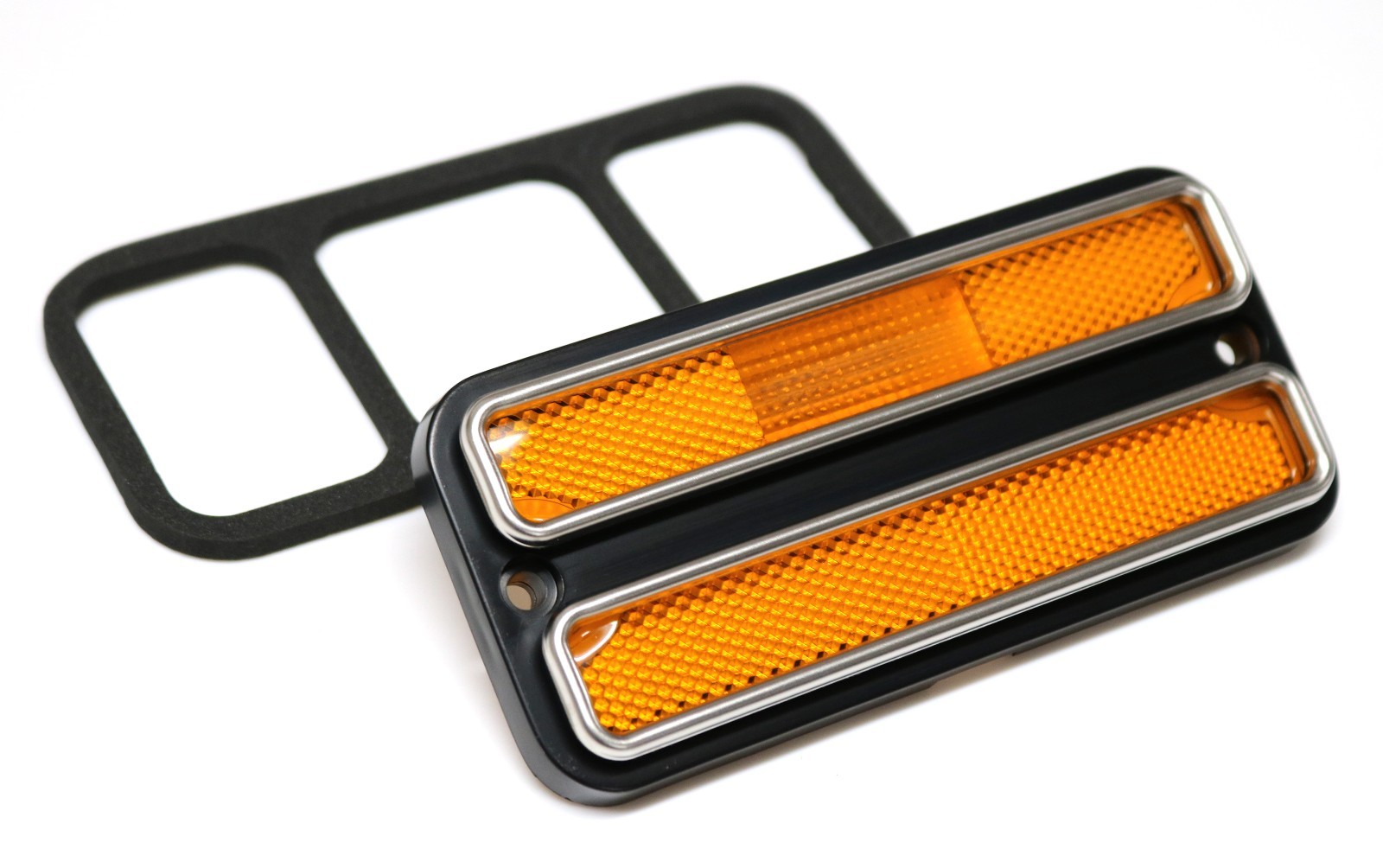 Deluxe 4-Pc Side Marker Light Set w/Chrome Trim For 1968-72 Chevy GMC C/K Truck
