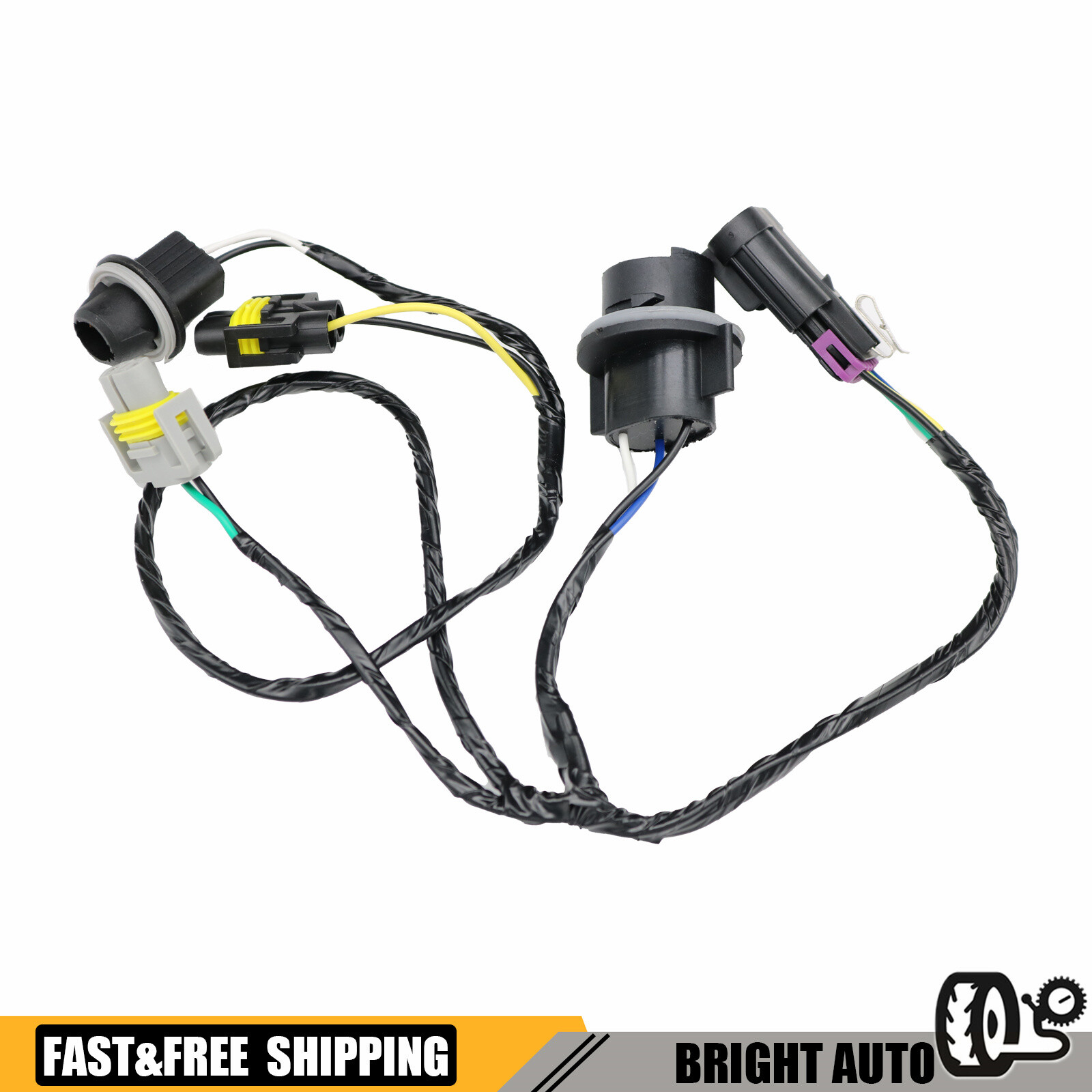 Front LH/RH Headlight Socket Wiring Harness For Chevrolet Malibu 2008-2012