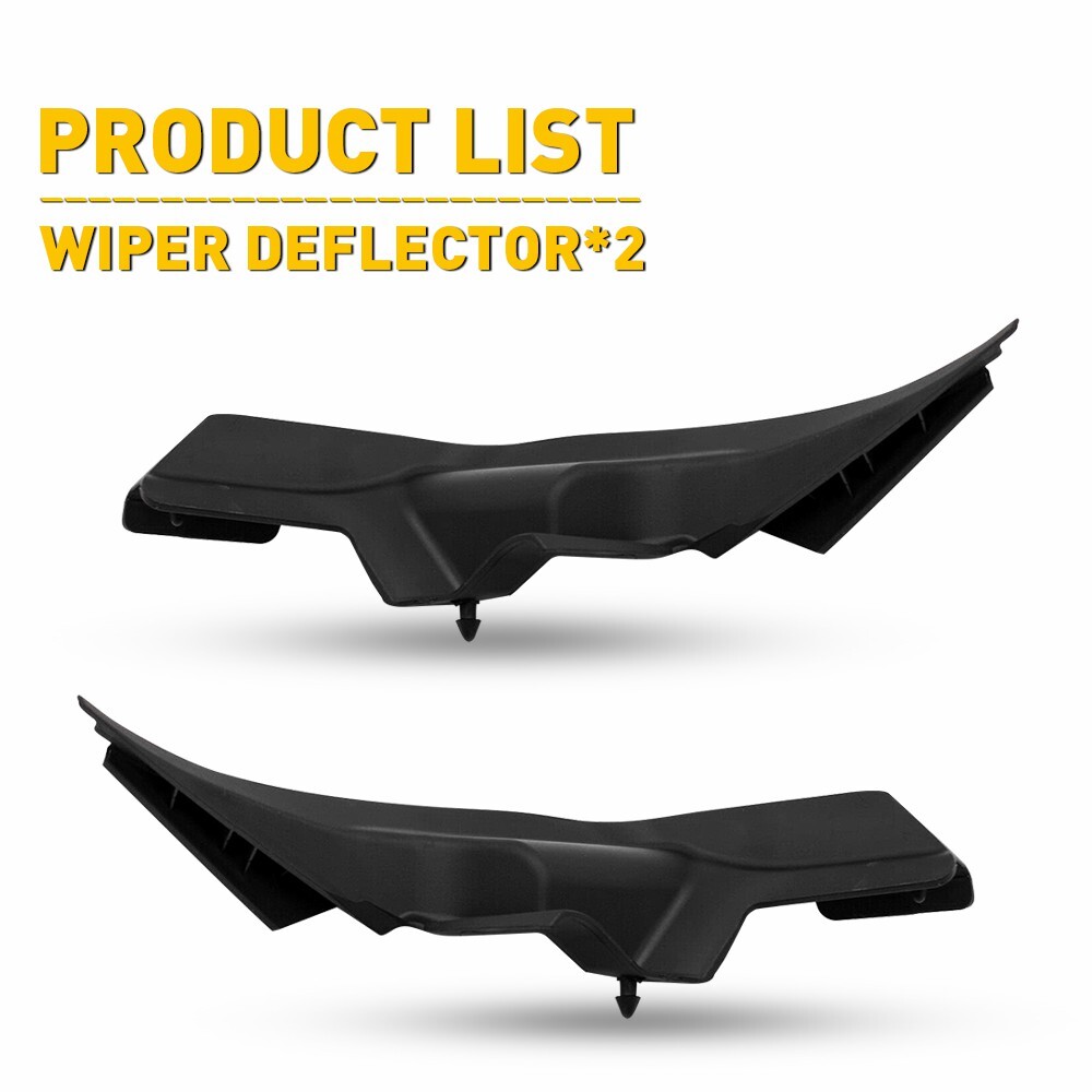 Wiper Cowl Trim Cover Panel Side Hood End Caps For 2014-21 Toyota Fender Tundra