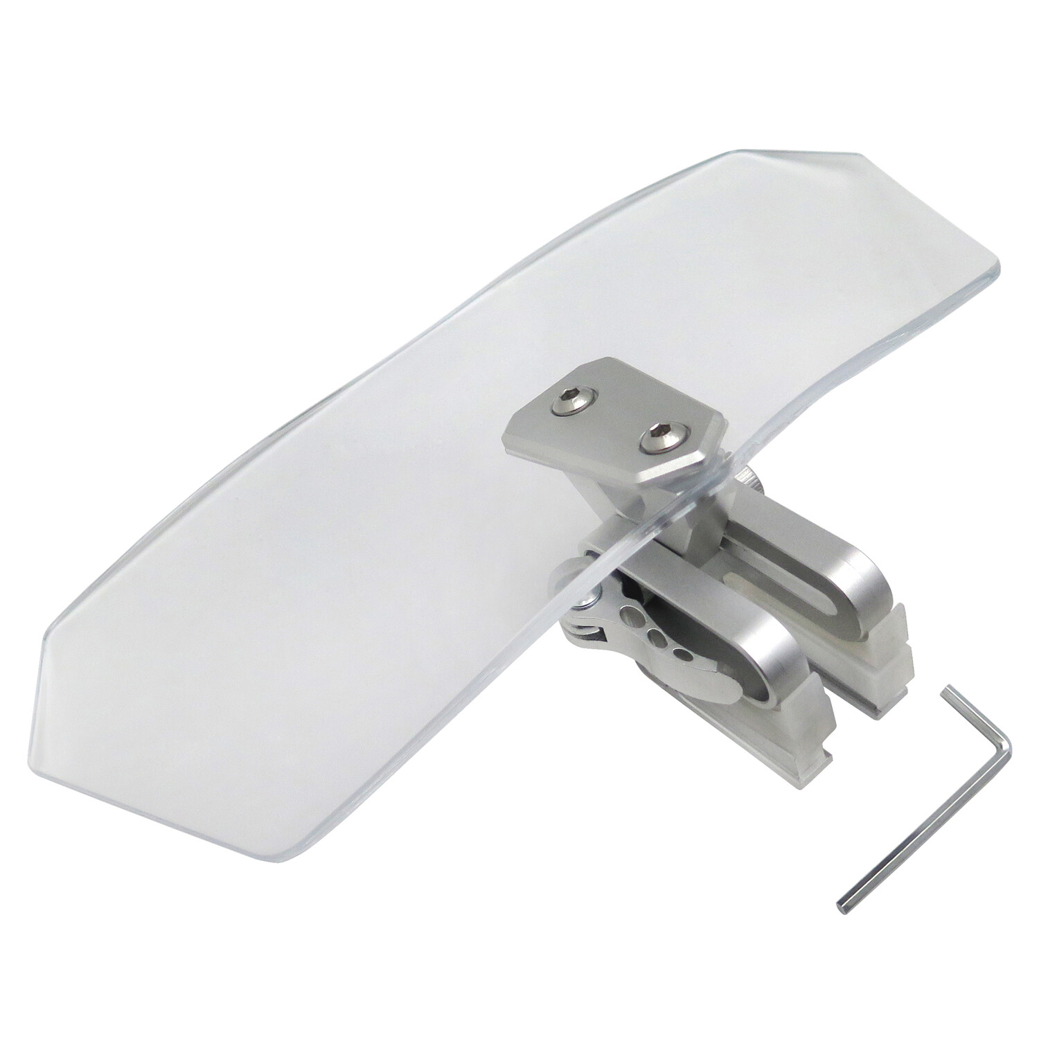 Adjustable Clip On Windshield Extension Spoiler Wind Deflector For Motorcycle