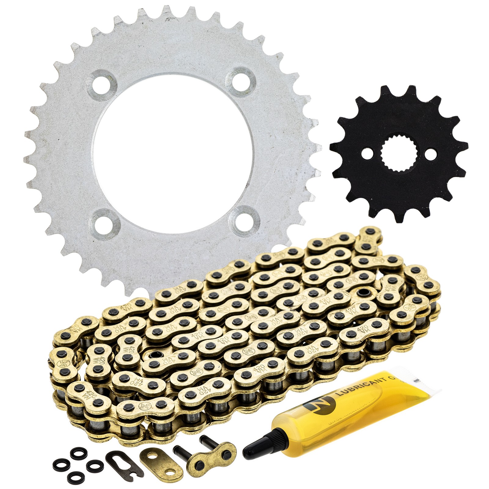 Sprocket Chain Set for Honda CRF70 XR70R 15/36 Tooth 420 X-Ring Front Rear Combo