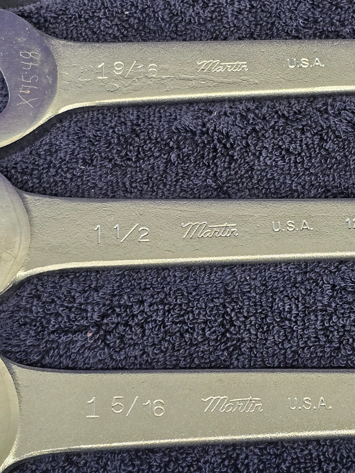 6 Martin Service Thin Angle Wrenches Wrench Set Sae 1-3/4 9/16 1/2 5/16 7/8″ USA
